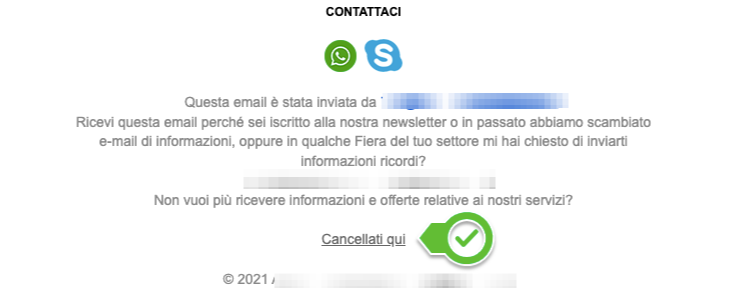 cancellarsi da email pubblicitarie